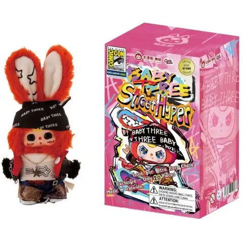 Baby Three - Street Hyper Plush "OPEN" Blind Box SDCC Exclusive