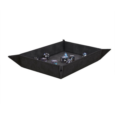 GAMING ACCESSORIES - Foldable Dice Rolling Trays- Black Suede