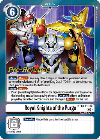 Royal Knights of the Purge [BT13-110] [Versus Royal Knight Booster Pre-Release Cards]