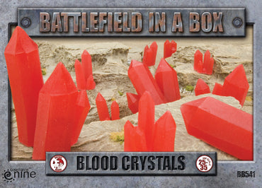 Battlefield in a Box: Blood Crystals - Red - (x6) - 30mm