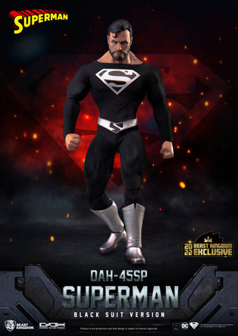 Beast Kingdom Dynamic Action Heroes DC Comics Superman Black Suit (2022 EVENT EXCLUSIVE)