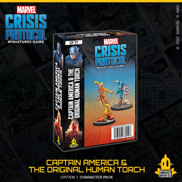 Marvel Crisis Protocol Miniatures Game Captain America & The Original Human Torch