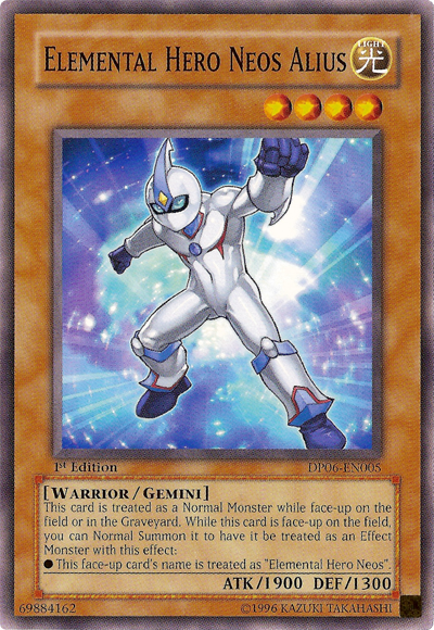 yugioh card elemental hero neos Alius [DP06-EN005] Common Language:Italian m3 All cards will be Pokemon Trading Card Game