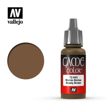 Vallejo 72043 Game Colour Beasty Brown 17 ml Acrylic Paint