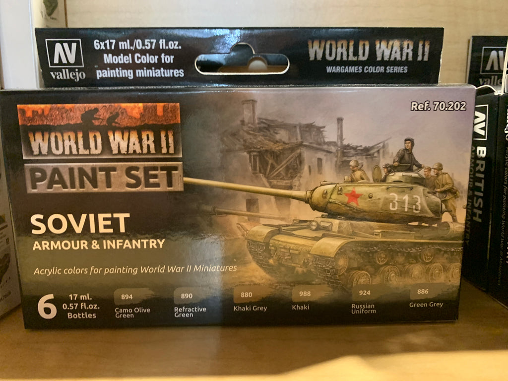 Vallejo Model Color WWII Soviet Armour & Infantry, 0.57 Fl Oz (Pack of 6)