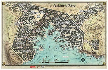 Dungeons & Dragons D&D (Map) Descent Into Avenus Baldurs Gate Map