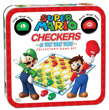 Super Mario Checkers Tic Tac Toe Collectors Game Set