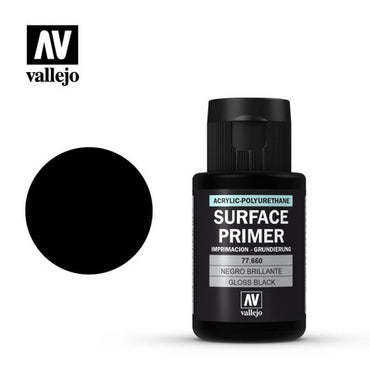 Vallejo Game Air Surface Primer Gloss Black 32ml