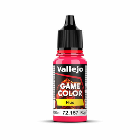 Vallejo - Game Colour - Fluorescent Red 18ml Acrylic Paint - New Formulation