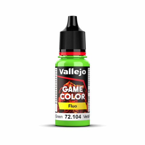 Vallejo - Game Colour - Fluorescent Green 18ml Acrylic Paint - New Formulation
