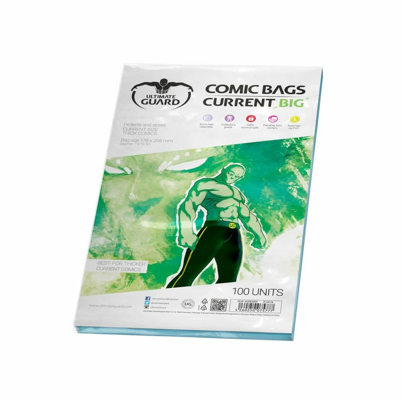 Ultimate Guard Comic Bags BIG Current Size (7 x 10 1/2 inches)