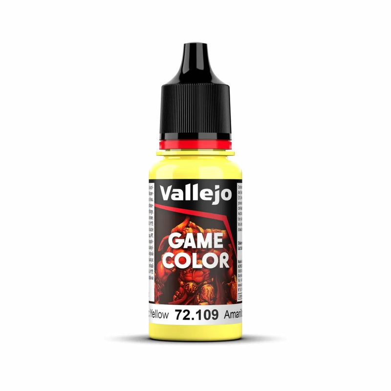 Vallejo - Game Colour - Toxic Yellow 18ml Acrylic Paint - New Formulation