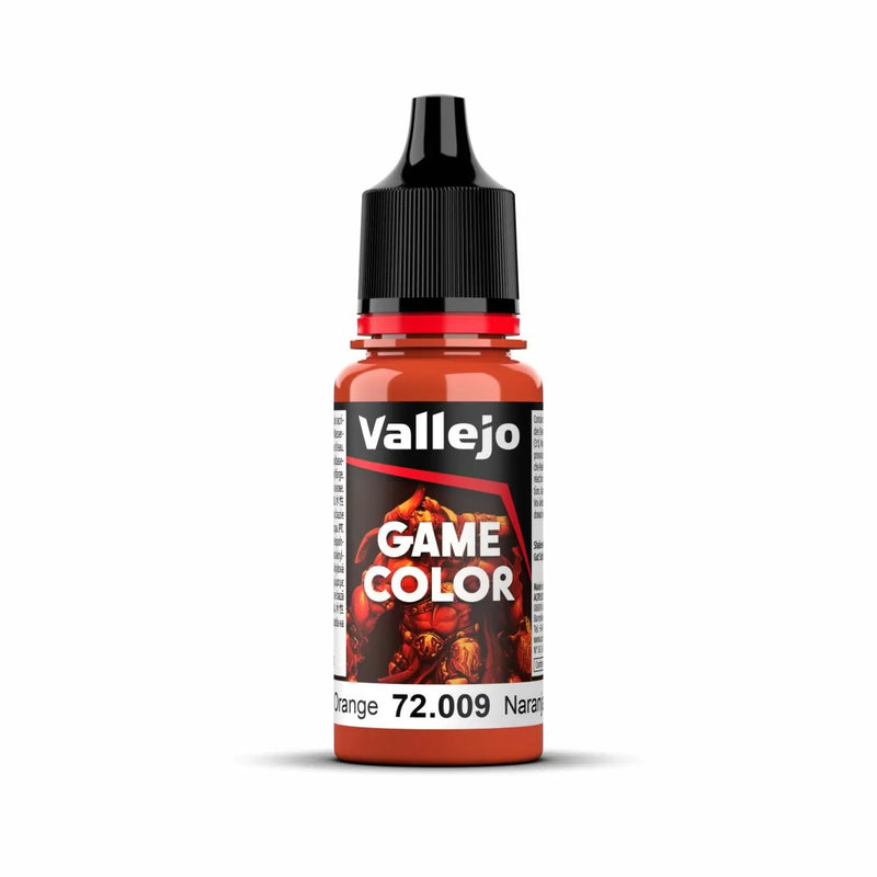 Vallejo - Game Colour - Hot Orange 18ml Acrylic Paint - New Formulation