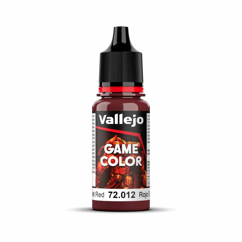 Vallejo - Game Colour - Scarlet Red 18ml Acrylic Paint - New Formulation