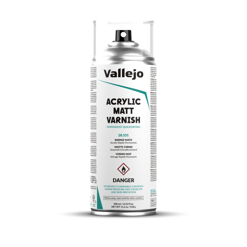 Vallejo - Aerosol Spray Primer - Matt Varnish 400ml