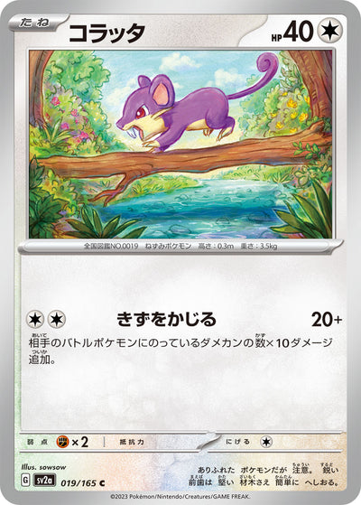 Rattata (SV2a-019/165) [Pokemon 151 Japanese] NEAR MINT