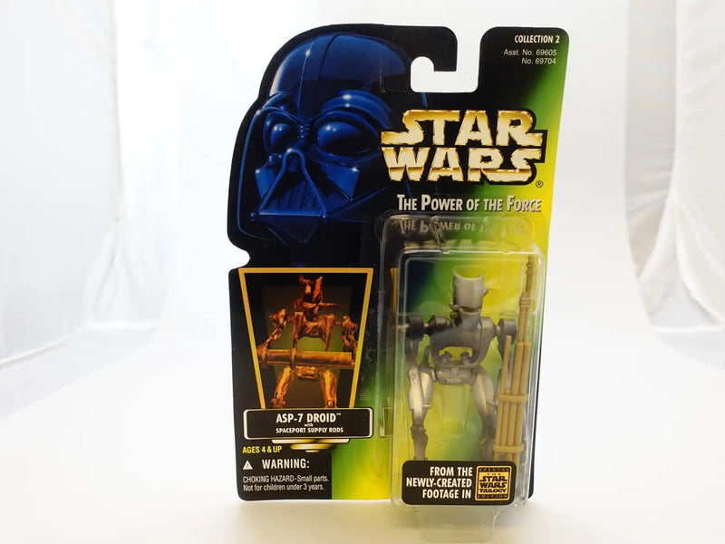Hasbro Star Wars The Power of the Force Collection Action Figure ASP-7 Droid with Spaceport Supply Rods