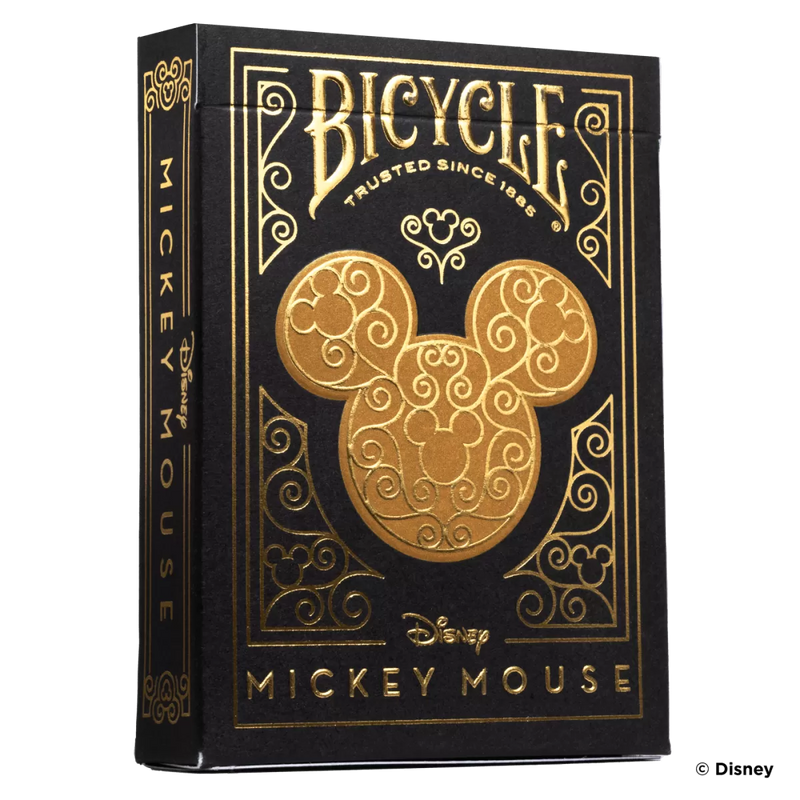 Playing Cards - Bicycle - Disney - Black & Gold Mickey