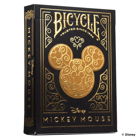 Playing Cards - Bicycle - Disney - Black & Gold Mickey