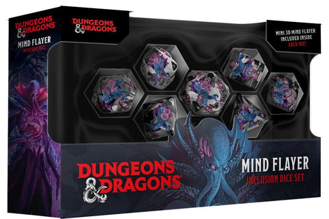 Fanroll - D&D Monsters Resin Inclusion Dice Set - Mind Flayer