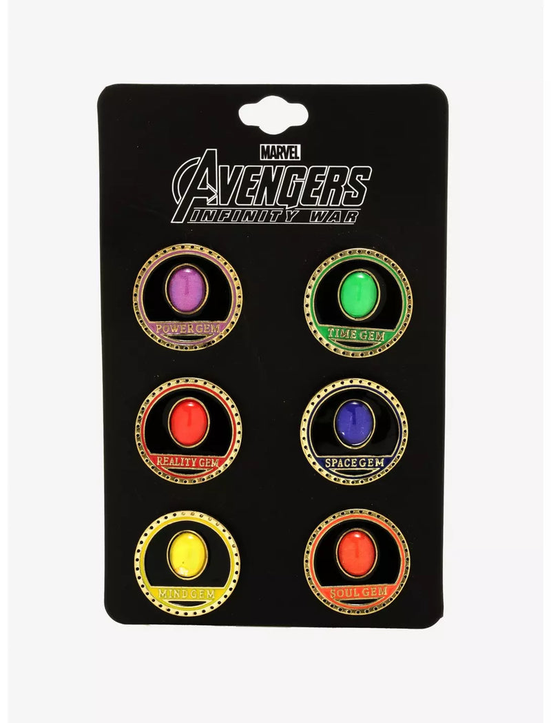 Marvel Avengers: Infinity War Infinity Stones Enamel Pin set