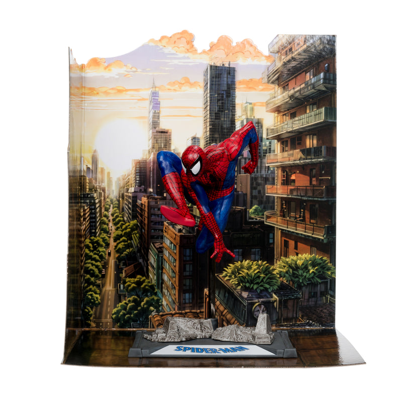 Marvel Spider-Man 1:10th Scale Posed Figure with Scene (Spider-Man