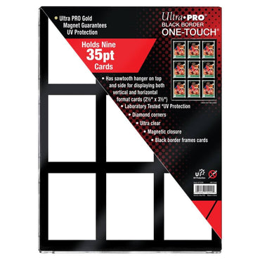 ULTRA PRO ONE TOUCH - Black Border 35pt 9 x Card Pack