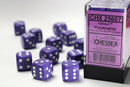 Chessex 16mm D6 Dice Block Opaque Purple/White