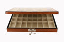 Dal Rossi - Roman Chessmen w/ 16″ Walnut FinIsh Compartment Board