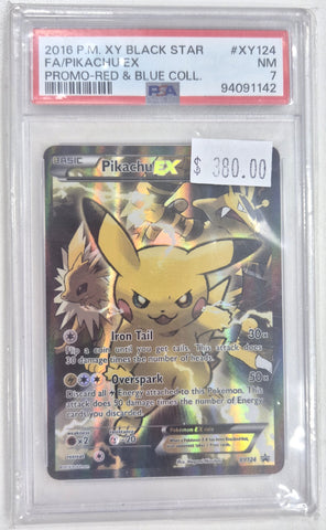 2016 Pokemon X Y Pikachu EX Full Art (Black Star Promo ) #XY124