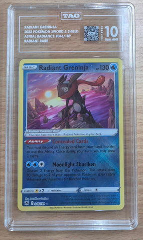 2022 Pokemon Sword & Shield - Radiant Greninja (046/189) - Graded TAG 10