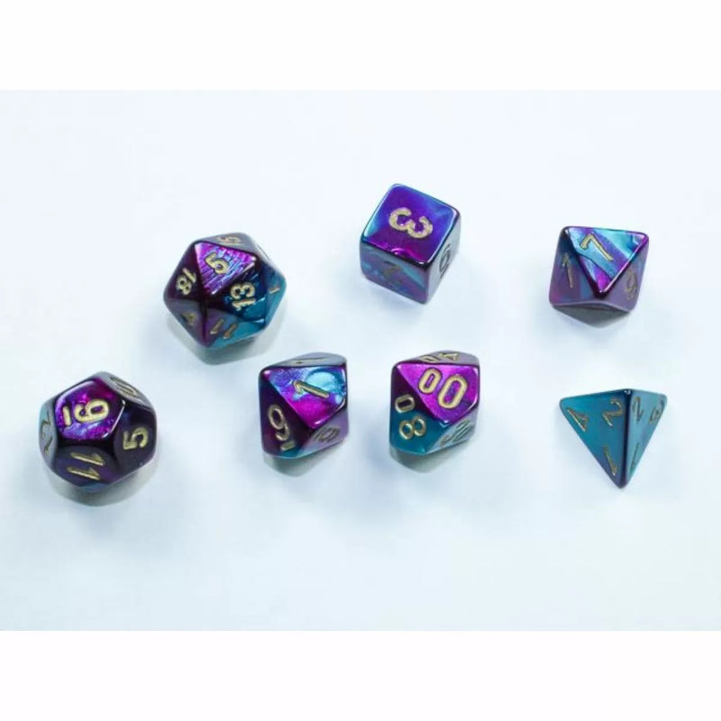 Gemini Mini Purple-Teal/Gold 7-Die Set