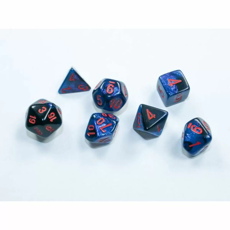 Gemini Mini Black-Starlight/Red 7-Die Set