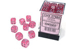 Chessex 12mm D6 Dice Block Borealis Pink/Silver (Luminary Effect)