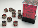 Chessex 12mm D6 Dice Block Block Translucent Smoke / Red