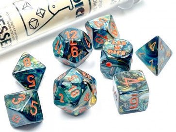 Chessex Polyhedral 7-Die Set Lustrous Alpestris/Orange