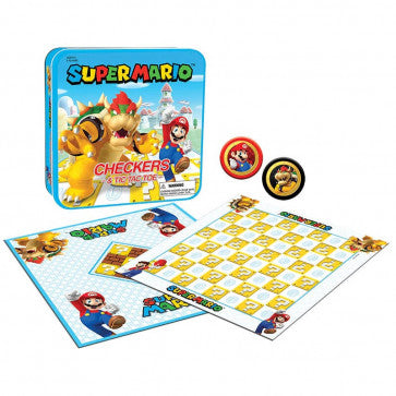 Super Mario vs Bowser Checkers & Tic Tac Toe