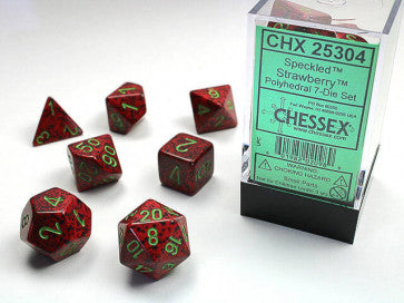 Chessex D7-Die Set Dice Speckled Strawberry (7 Dice in Display)