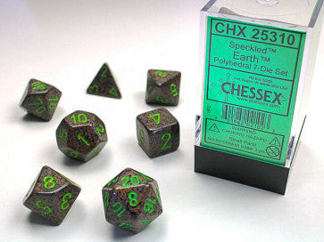 Chessex D7-Die Set Dice Speckled Earth (7 Dice in Display)