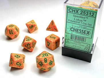 Chessex D7-Die Set Dice Speckled Lotus  (7 Dice in Display)