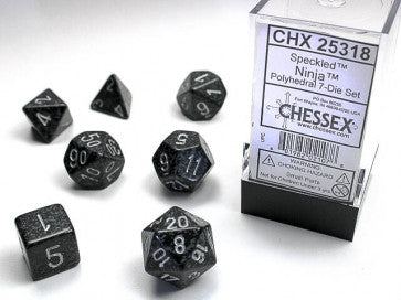 Chessex D7-Die Set Dice Speckled Ninja (7 Dice in Display)