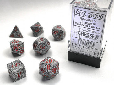 Chessex D7-Die Set Dice Speckled Granite (7 Dice in Display)