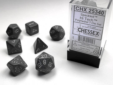 Chessex D7-Die Set Dice Speckled Hi-Tech (7 Dice in Display)