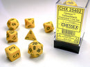Chessex D7-Die Set Dice Opaque Yellow (7 Dice in Display)