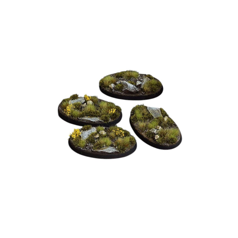 Gamers Grass - Battle Ready Bases - Highland - Oval 60mm (x4)