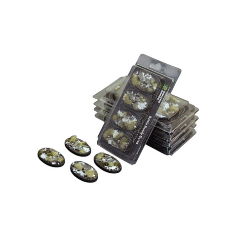 Gamers Grass - Battle Ready Bases - Winter - Oval 60mm (x4)
