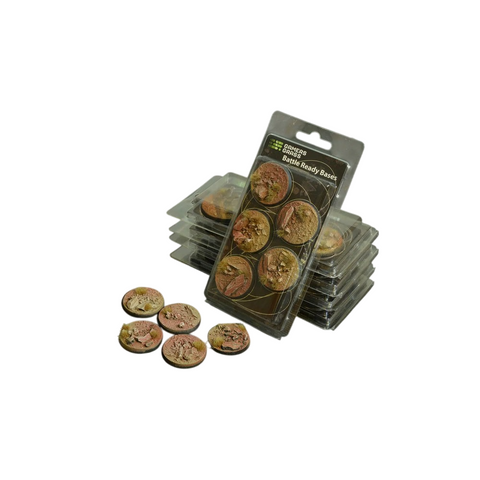 Gamers Grass - Battle Ready Bases - Badlands - Round 40mm (x5)