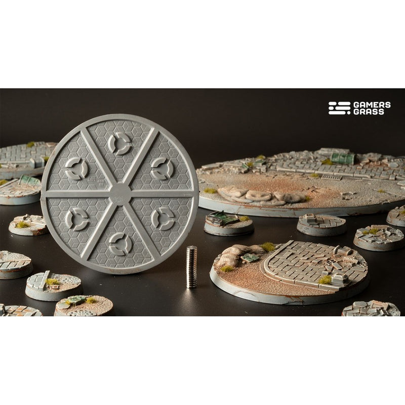 Gamers Grass - Battle Ready Bases - Urban Warfare - Round 80mm (x1)