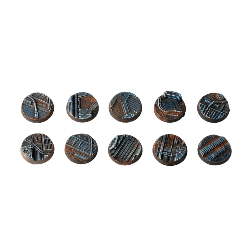 Gamers Grass - Battle Ready Bases - Spaceship Corridor - Round 25mm (x10)