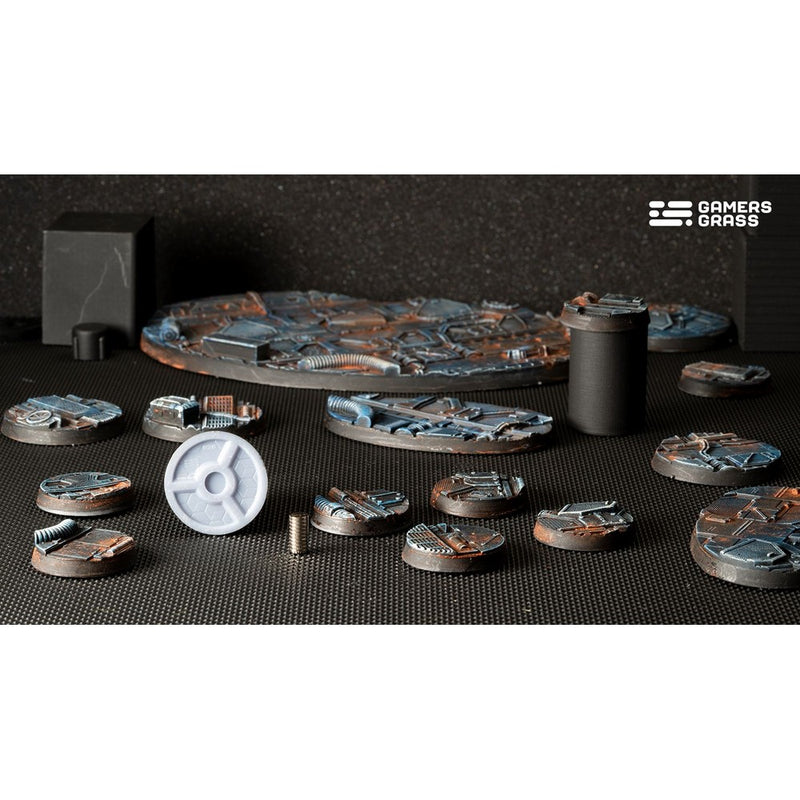 Gamers Grass - Battle Ready Bases - Spaceship Corridor - Round 28mm (x8)